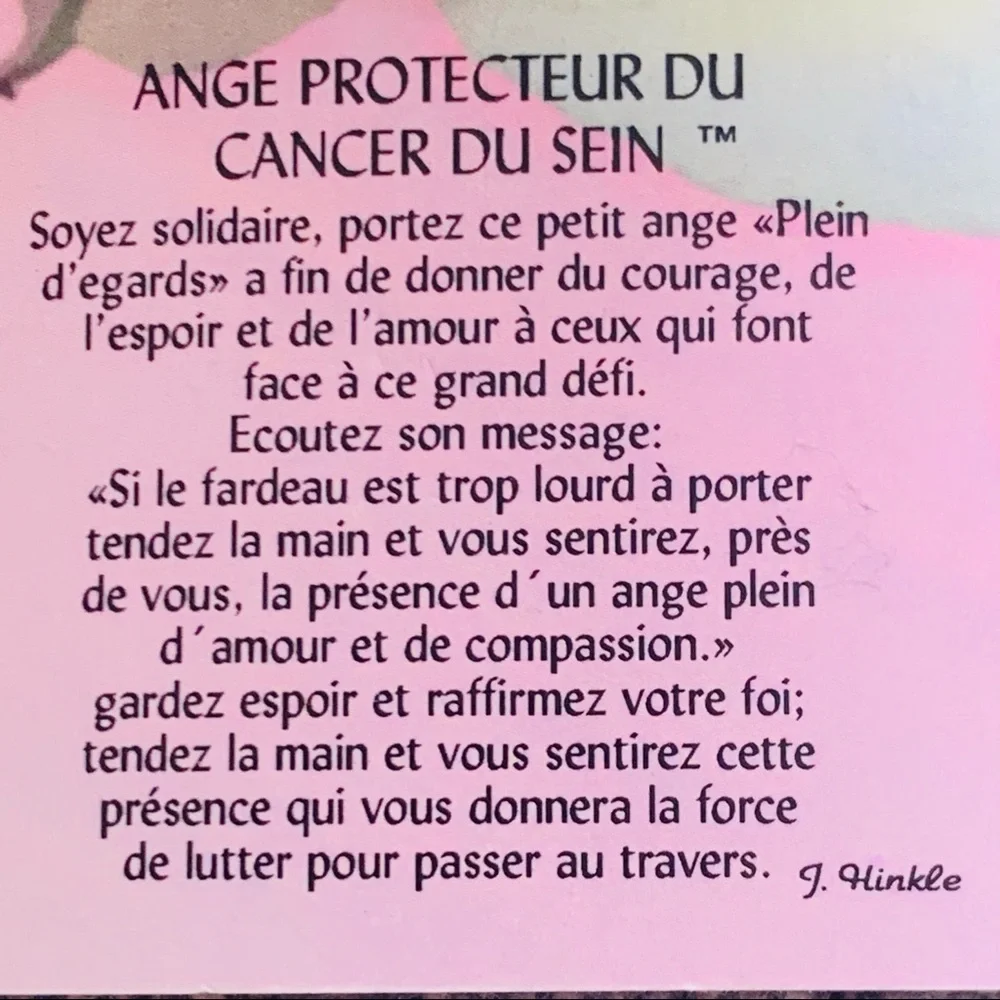 🌸 3/$30 🌸 Thoughtful Little Angels Protecteur Du Cancer Du Sein - Picture 3 of 4